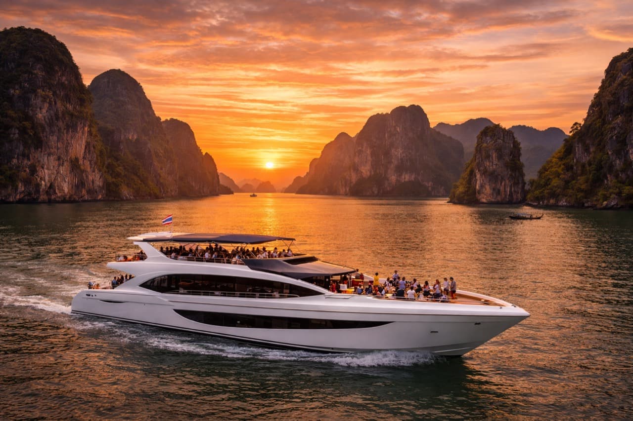 Phang Nga Bay Luxury Boat + Sunset